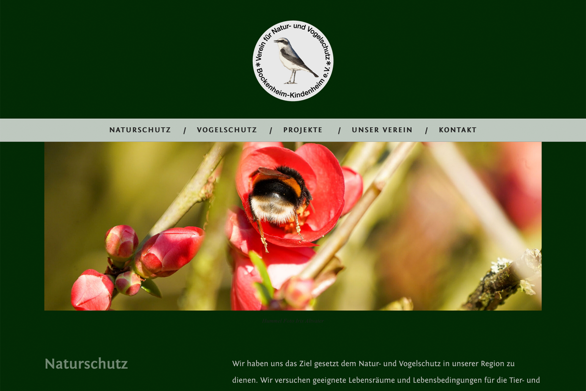Internetseite Vogelschutzverein
