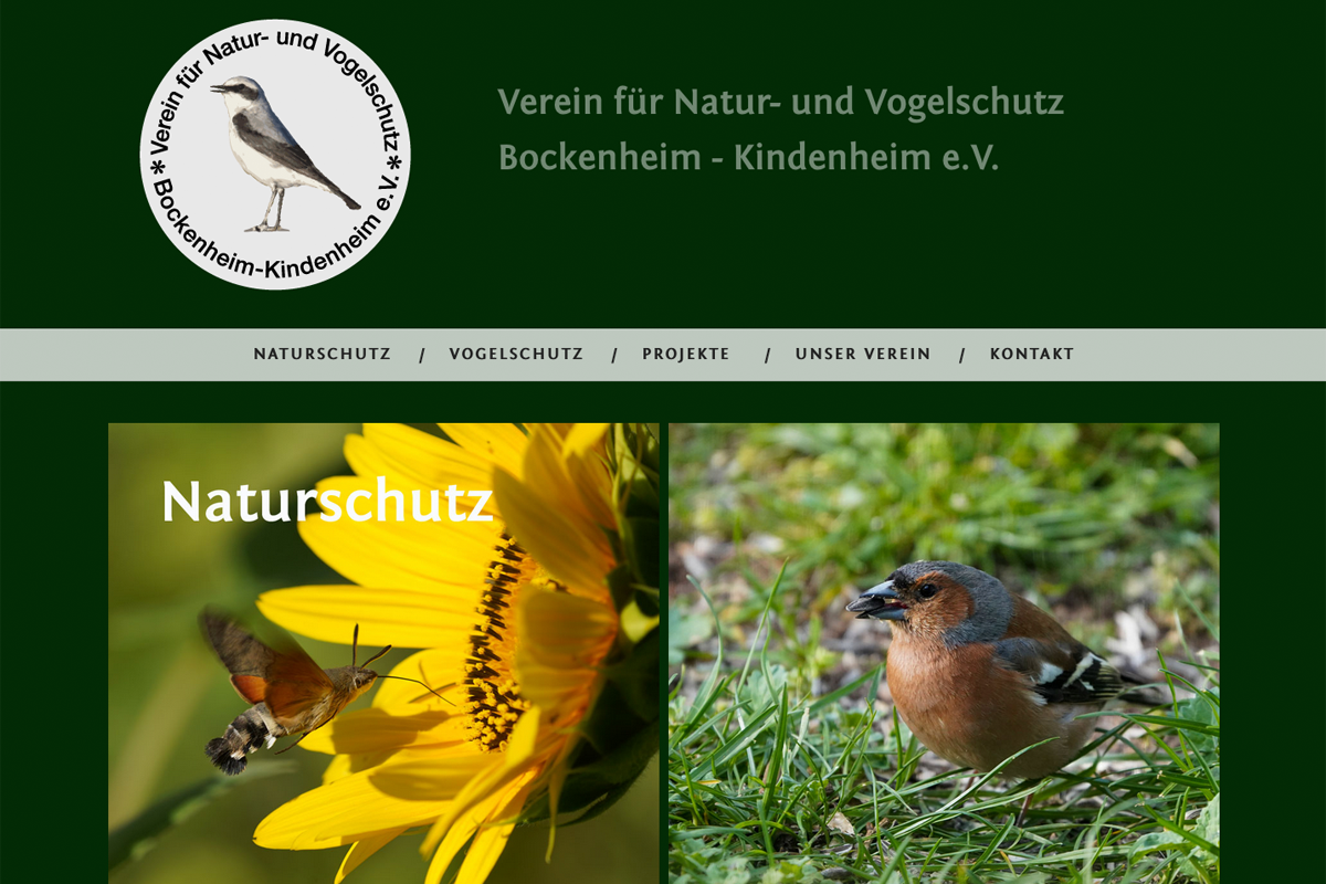 Internetseite Vogelschutzverein